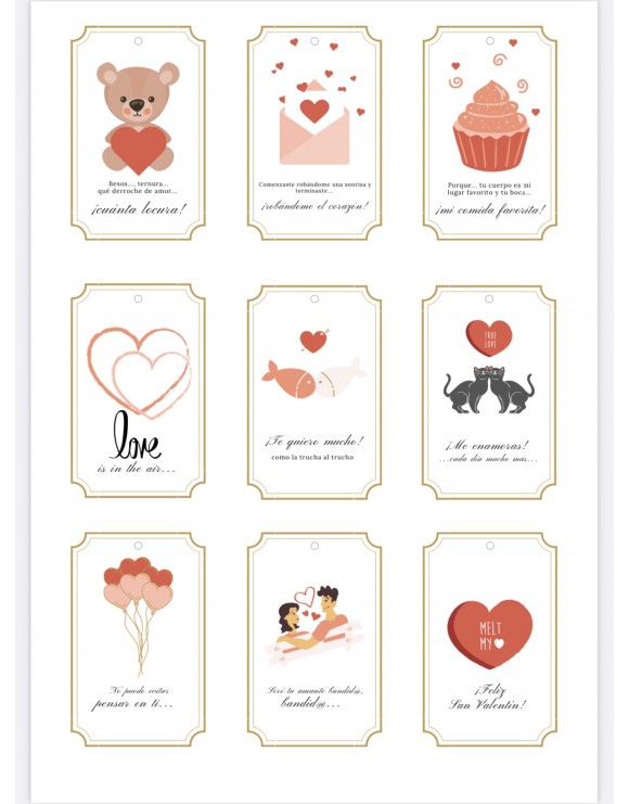 Etiquetas Imprimibles San Valentín GRATIS