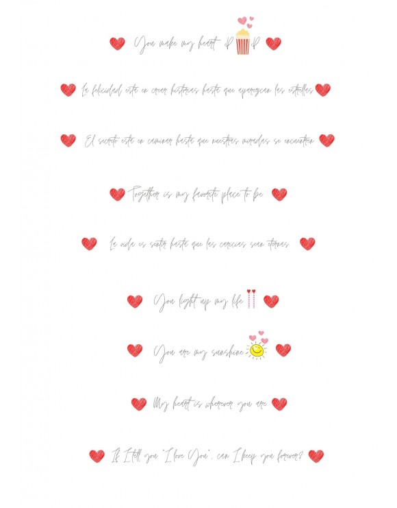 Etiquetas Imprimibles Frases para Galletas de la Fortuna de San Valentín GRATIS