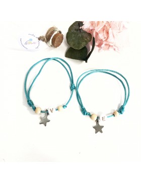 Pulsera estrella con incial