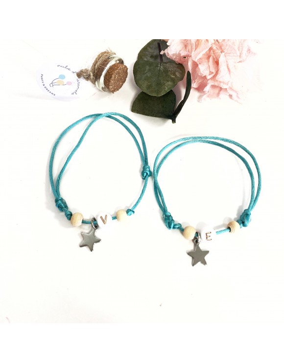 Pulsera estrella con incial