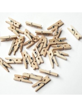 Mini pinzas de madera (20)