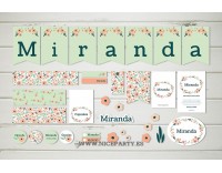 Comunión Flores Melocotón